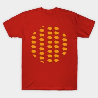 Gold Pig Pattern T-Shirt